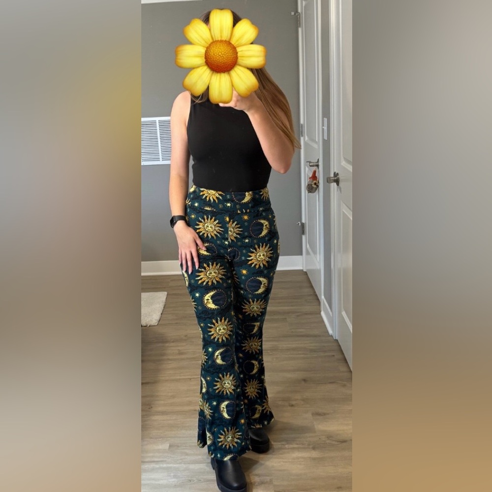 Sun and Moon Patterned Women's Pants